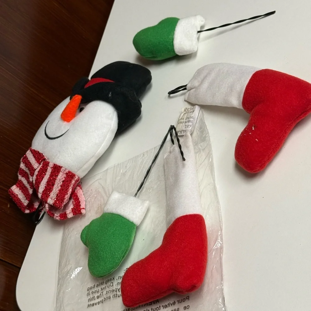 Snowman 5 Piece Christmas Wreath Decor Picks Kit